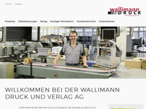 Aufschaltung der neuen Homepage der Wallimann Druck und Verlag AG