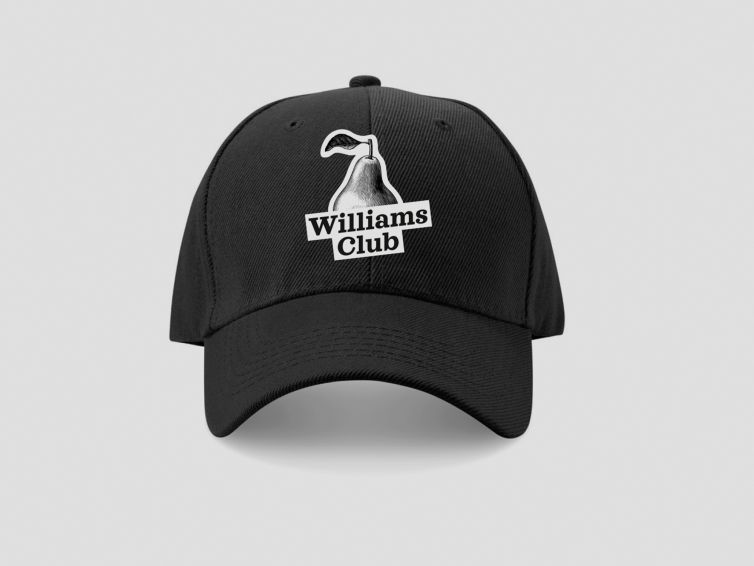 Williams Club Cap mit Logo in Black White Gestaltung.