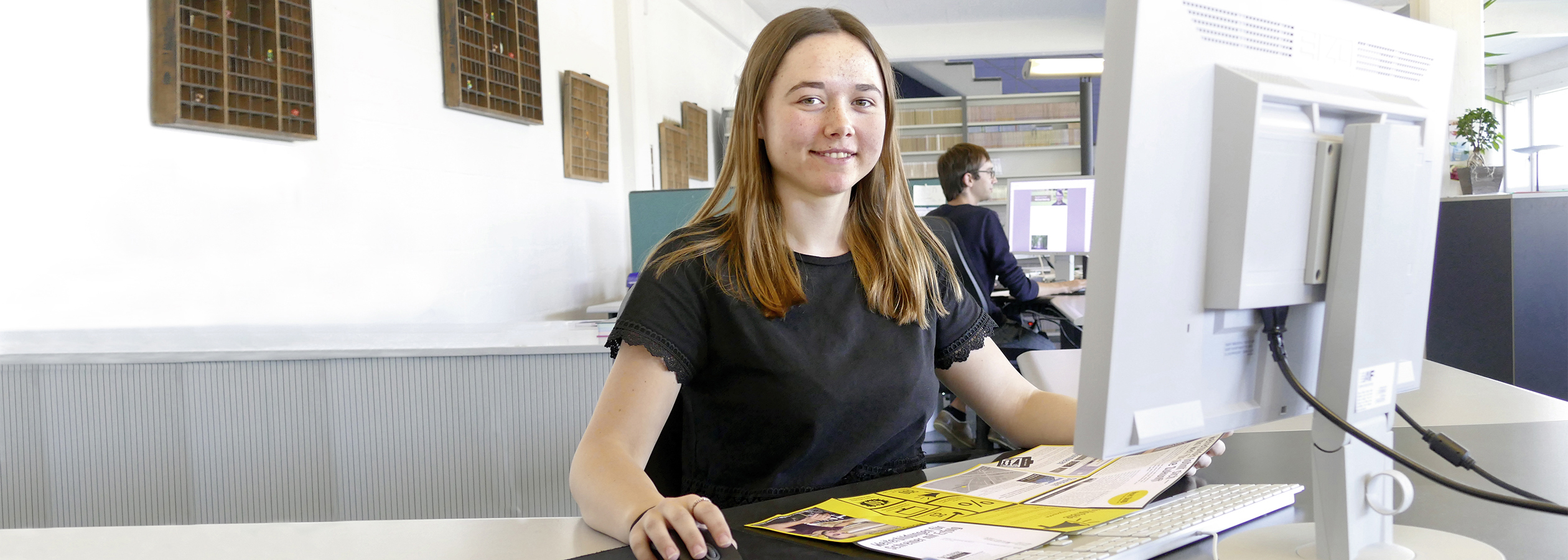 Nadia Felischlin Lernende Polygrafin bei der Wallimann Druck und Verlag AG