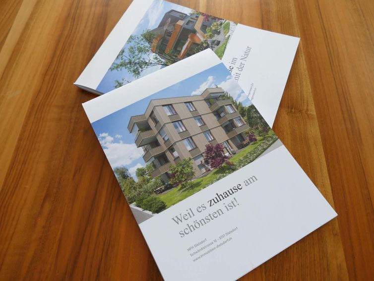 Broschüre von Dielsdorf für Immobilienverkauf.