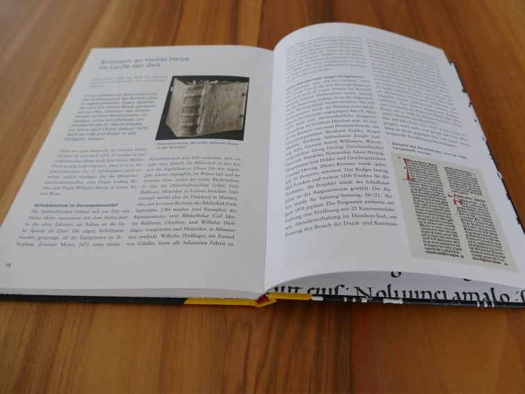 Buch Hardcover 550 Jahre Schwarze Kunst Inhalt, produziert von Wallimann Druck und Verlag AG.