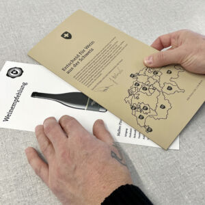 Weinkarte, Prägung, Kraftpapier, Einlageblatt