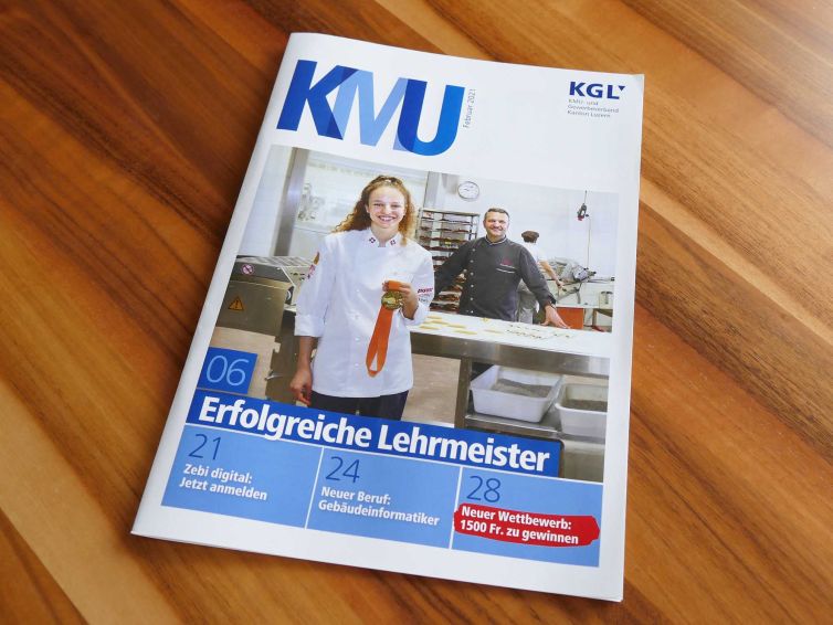 Magazin, KMU, Titelseite, erfolgreiche Lehrmeister