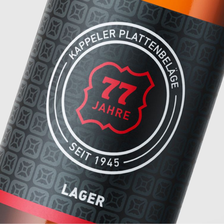 Etikette Bierflasche Kappeler Plattenbelaege